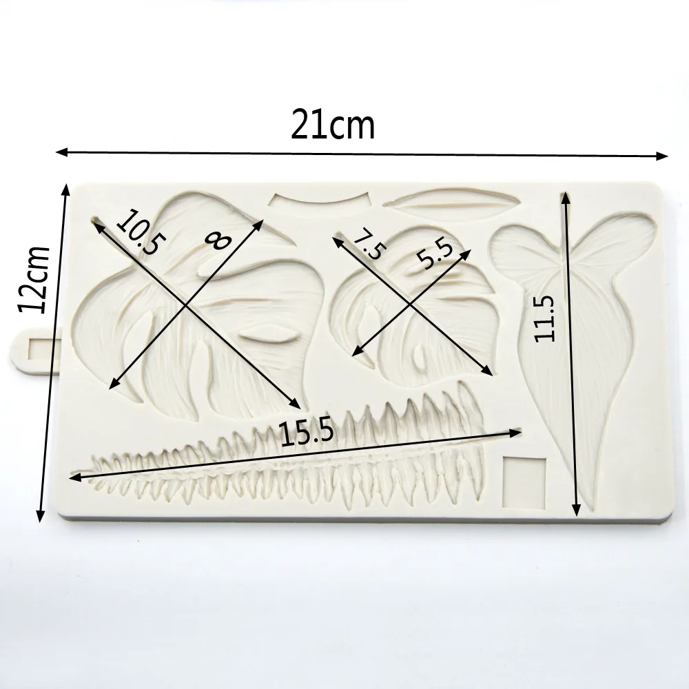 Тропические листья Плесень DIY помадка торт плесень шоколадный помадка украшения силиконовые формы сухие Pez инструменты k251