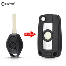 KEYYOU 3 Bottoni Modificato A Distanza di Vibrazione Chiave Borsette Caso Per BMW 1 3 5 6 7 Serie E53 E81 E63 e64 E38 E83 E36 X3 X5 Z3 Z4 HU92 Lama
