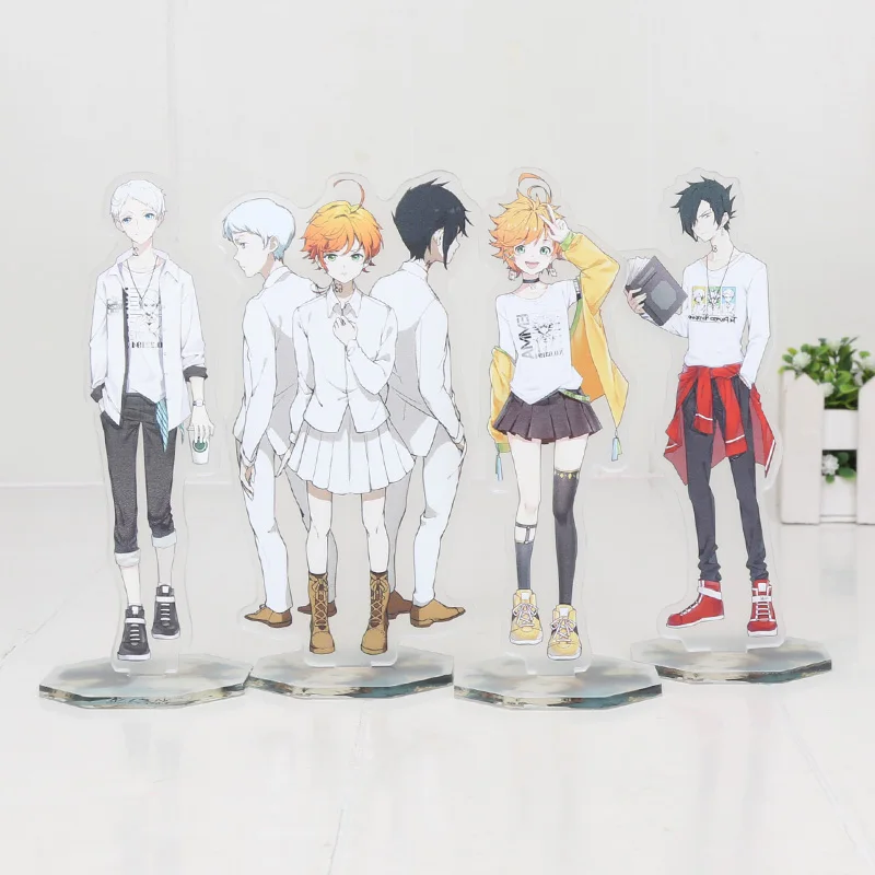 

16cm Anime The Promised Neverland Yakusoku no Neverland Emma Ray Norman Cosplay Acrylic Stand Model Plate Desk Decor toy