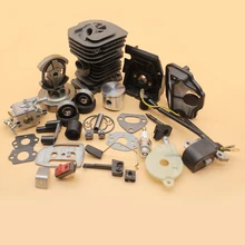 38mm Cylinder/Piston/Carburetor/Ignition Coil/Clutch Engine Motor Set For Husqvarna 136 137 Chainsaw