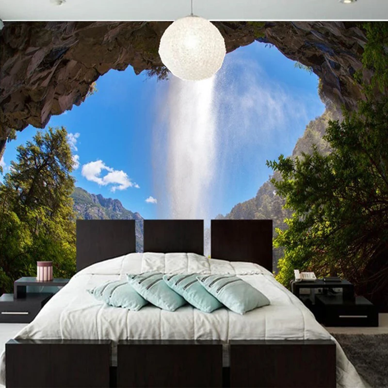 personalizado 3d foto papel de parede caverna 02