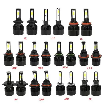 

VODOOL 2Pcs Auto Headlamp Bulbs S2 Series COB H1 H3 H4 H7 H11 H13 8000LM 6500K 9-32V 32W 9004 9005 9006 LED Car Headlight Bulbs