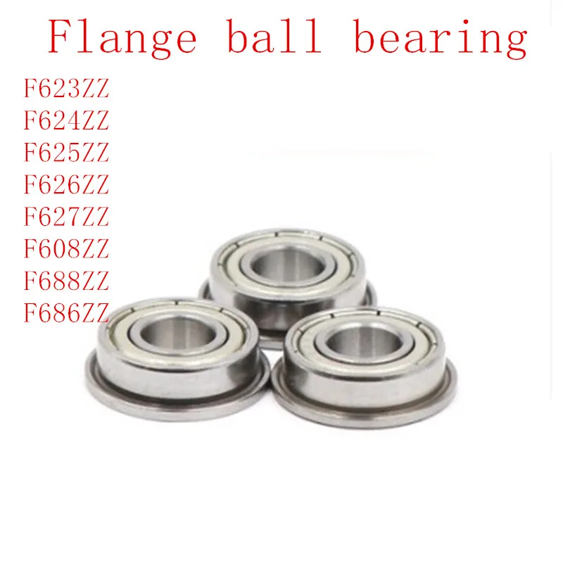 

5PCS/LOT F623ZZ , F624ZZ , F625ZZ , F626ZZ , F627ZZ , F608ZZ , F688ZZ F686ZZ Flange Bearing Deep Groove Ball Bearing