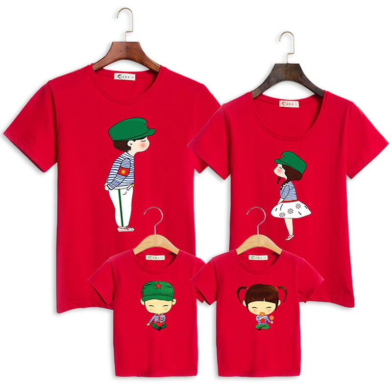 

family clothes fashion mother father daughter son family matching T shirt baby girl boy shirts for family summer outfits