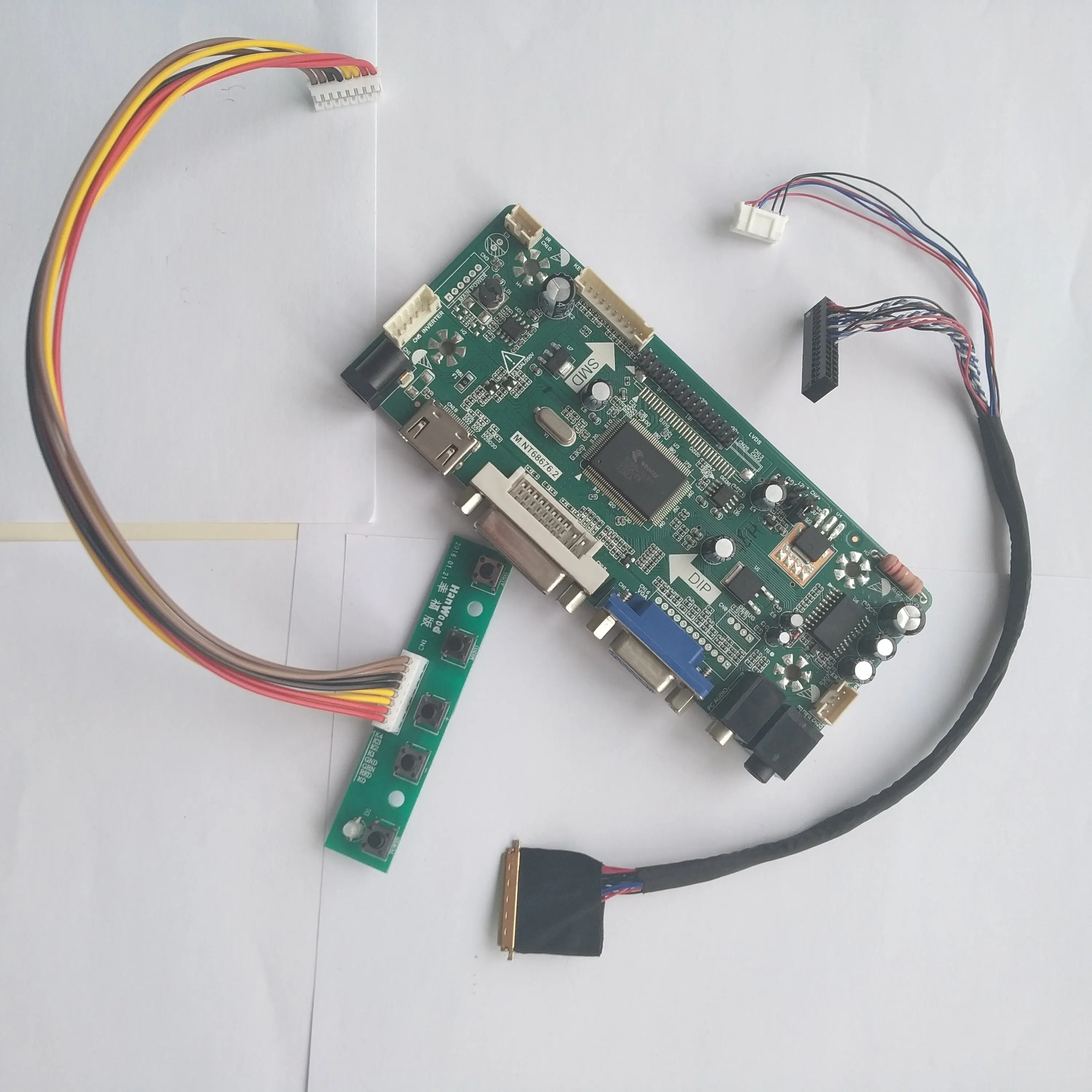 HDMI+VGA+AV IR Controller Driver Board DIY kit for LCD N156BGE-L21 1366X768