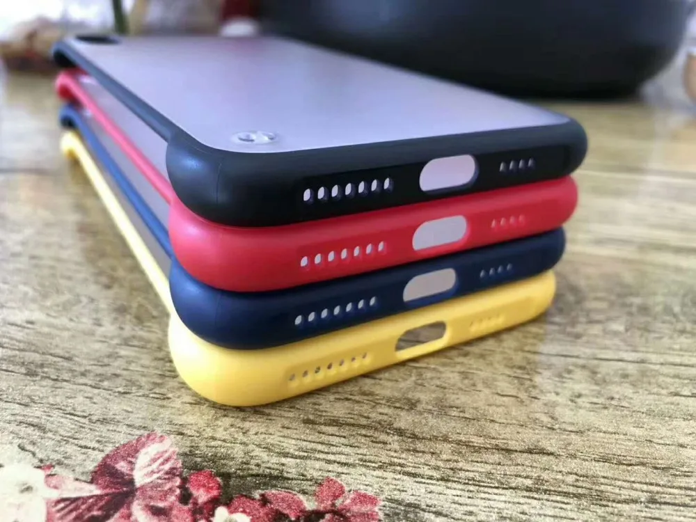 50 шт. для huawei P30 lite/Honor 10 lite/Honor 20i/V20/P Smart Plus анти шок без бортиков Матовый PC чехол+ края из ТПУ чехол