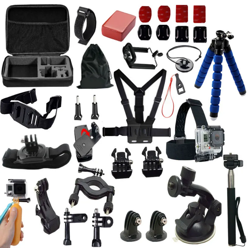 

gopro accessories set kit mount for- Go pro hero3 Black Edition / gopro hero5/4/3/2/1 / xiaoyi mi 13E