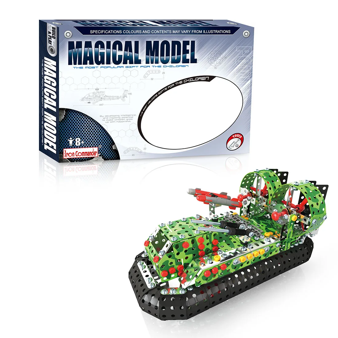 

Hovercraft Shape Metal Assembly Building Blocks DIY Steam Stem Toy Construction Engineering Kits
