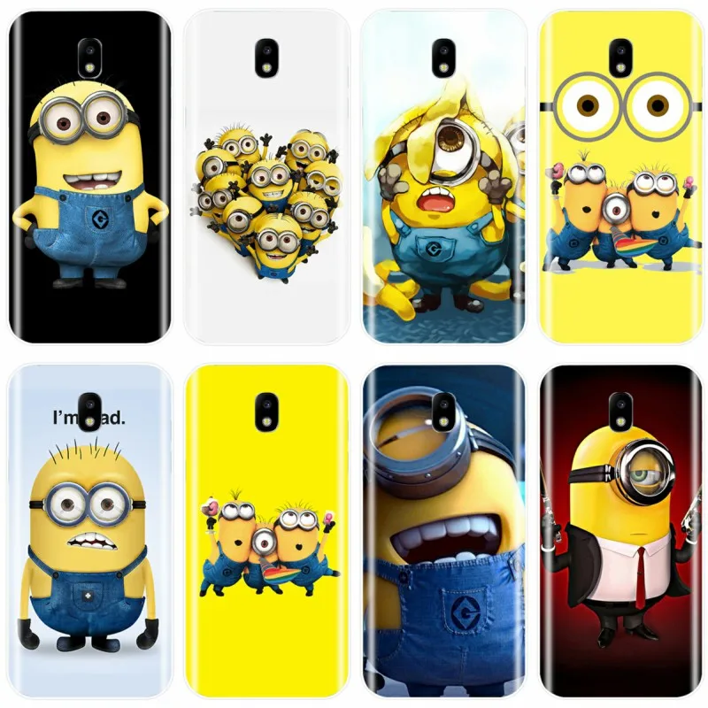 

Cute Minions Cover Soft Silicone For Samsung Galaxy J5 J6 J8 2018 J3 J5 J7 2017 J7MAX J5 J7 2016 J3PRO Phone Case