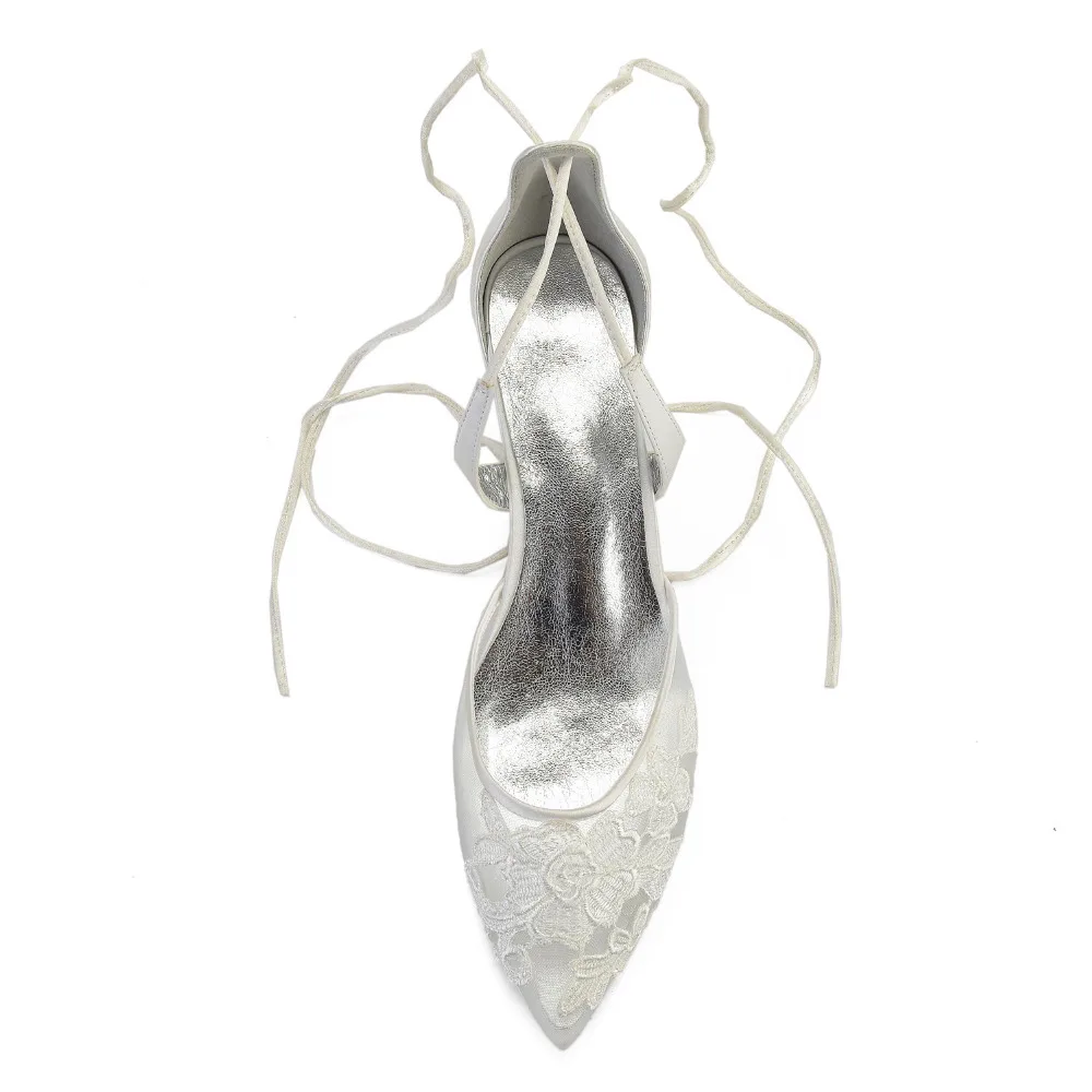 Ivory pointed toe heels
