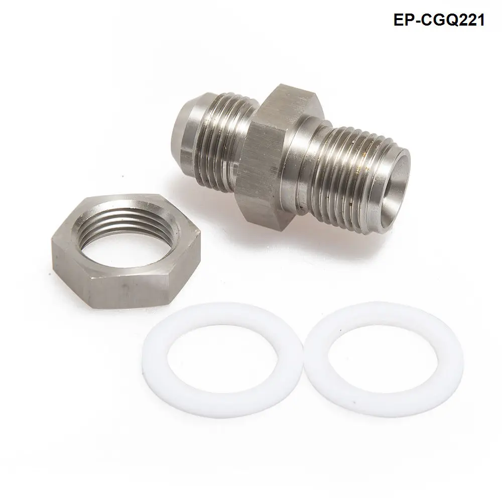 Car Universal Turbo Steel Oil Pan Return Drain Plug Adapter Bung Fitting 10AN Weldable EP-CGQ221