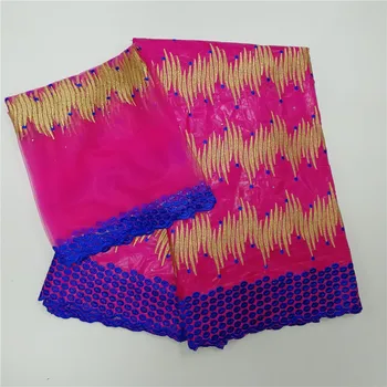 

African bazin riche getzner lace fabric 2019 hot sale style women cotton dry lace latest bazin brode getzner 5+2yards yc65-2764