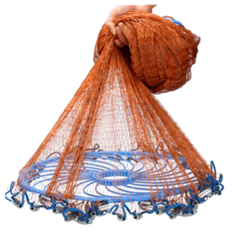 

GSZHXCK hand throwing fishing net fly trap fishing cast net rings net 1pc