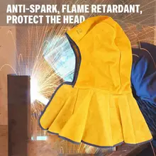 Сверхмощное кожаное противопожарное средство маска капота сварочные аппараты Сварка Защита головы шеи