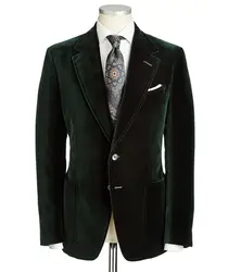 Зеленая бархатная куртка мужская формальный смокинг для смокинга костюм для ужина Вечеринка Пром Мужской Блейзер свадебные костюмы для