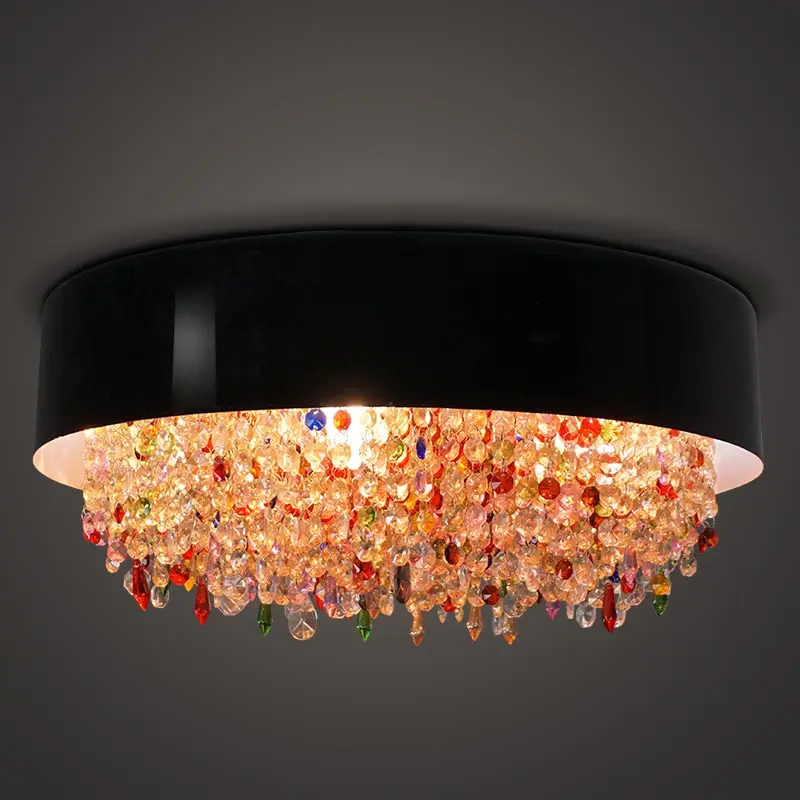 Modern multicolour Crystal Ceiling Lights For Living Room luminarias led Crystal Ceiling Lamp Fixtures For Bedroom E14 lighting