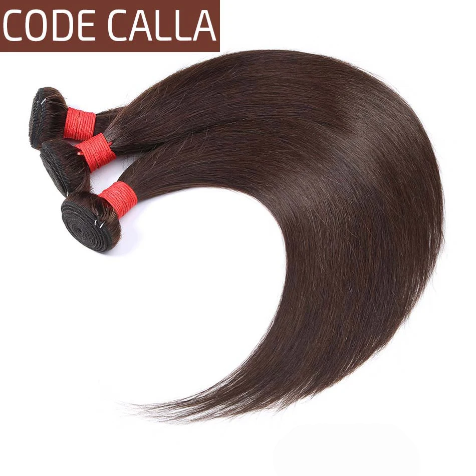 

Code Calla Straight Peruvian Pre-colored Raw Virgin Human Hair Extensions Weave Bundles Weaving 3/4 Bundles Natural Dark Brown