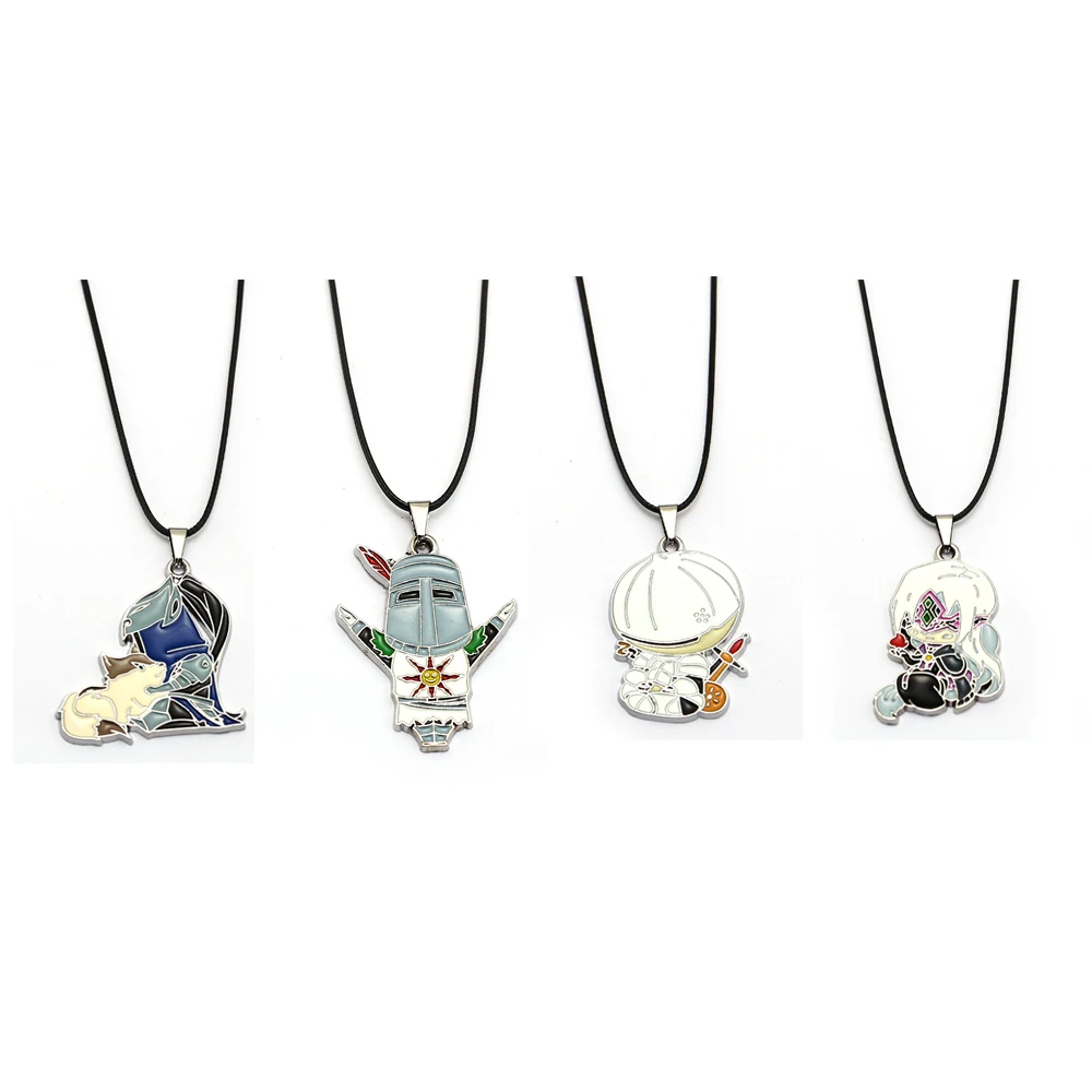 

Game DARK SOULS 3 Necklace Enamel Metal Pendant Cartoon Solaire of Astora Painting Fire Keeper Artorias Onion Knight New Jewelry
