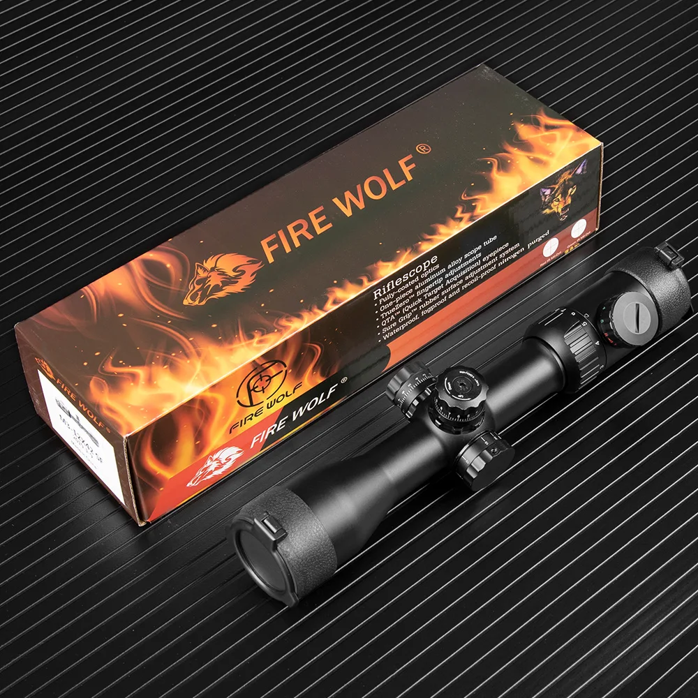 Fire Wolf 3 12x42 Sf Optyka Polowanie Luneta Z Czerwonym Zielonym Mil Dot Czerwony Zielony Czarny Podswietlenie Siatka Airsoft Zakres Riflescopes Aliexpress