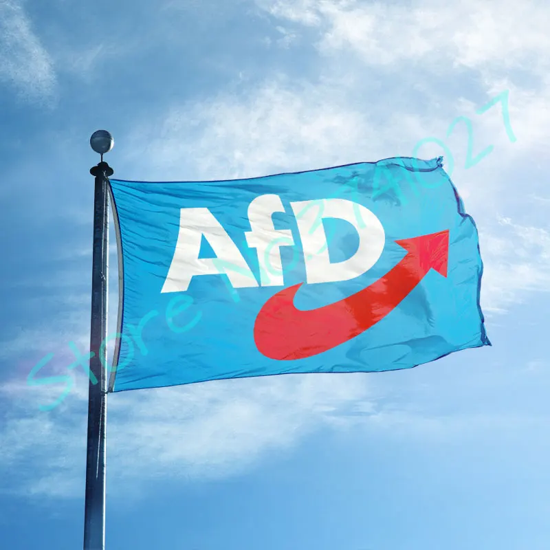 AfD flag wih two grommet 90x150cm 100D polyester custom Germany