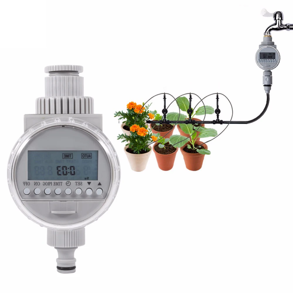 Solar Power Garden Tools LCD Home Digital Electronic Intelligence Water