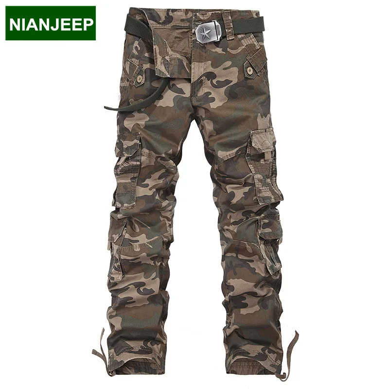 Buy NIANJEEP New Men's camouflage pockets pants 29 38