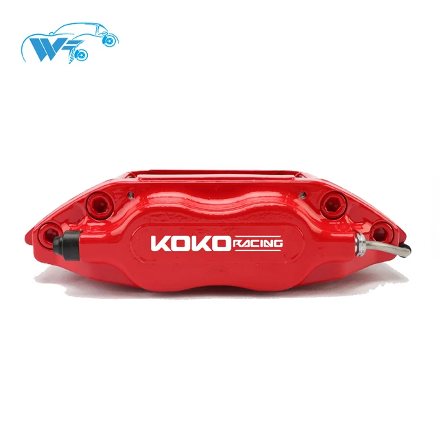 KOKO RACING WT7600 Black Brake Caliper 4 Pot Auto Brake Disc 285*24 300*24mm Drilled Brake Rotors Use for Toyota Starlet Glanza 3