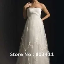 Fresshipping потрясающее Имперское Тюлевое свадебное платье для беременных женщин