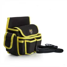 FASITE Новая черная сумка для инструментов профессиональная сумка электрика+ поясной ремень желтый