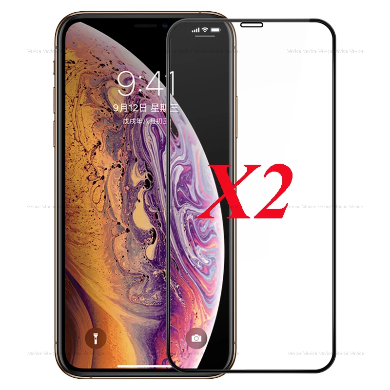 

2Pcs For iPhone XS Max XR X Screen Protector For iPhone 6 6S 7 8 Plus 5 5s SE XsMax Xr Xs Protective Tempered Glass Full Cover