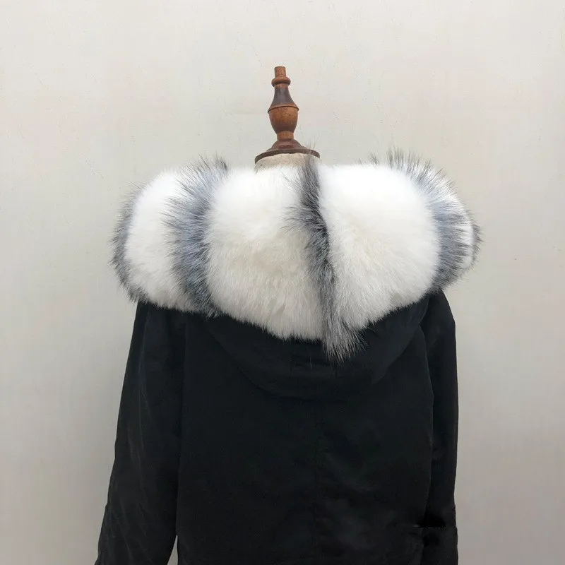 Зимний шарф пальто шаль енотовый меховой воротник модный простой размера плюс ультра широкий кожаный женский роскошный брендовый шарф - Цвет: 3 color