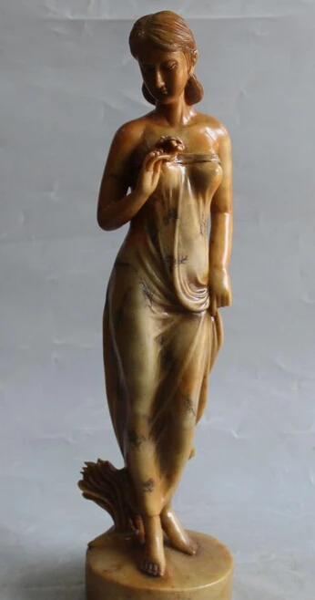 

19" China Shou Shan Stone Stand Sexy Nude Belle Woman Miss Lady Statue Sculpture R0711 Discount 35%