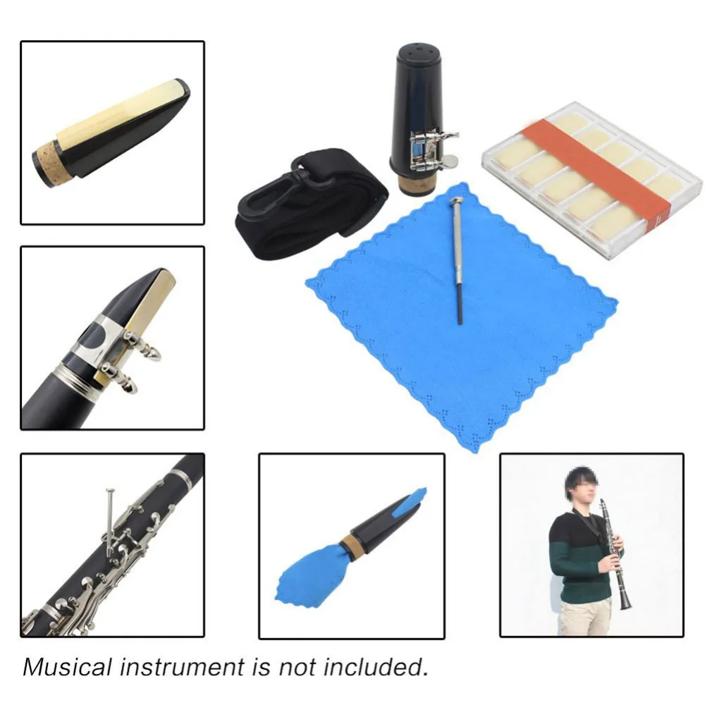 

Professional 5-in-1 Musical Accessory Set Cleaning Cloth Mouthpiece Box of Reed And Mini Screwdriver Alto Clarinet Accessories