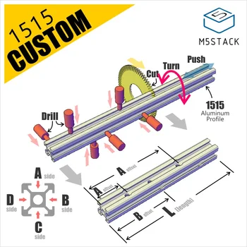 M5Stack Aluminum Profile Custom Design (M5 PCD Pick-Cut-Drill Machine) M5Stack Aluminum Profile Custom Design (M5 PCD Pick-Cut-Drill Machine)