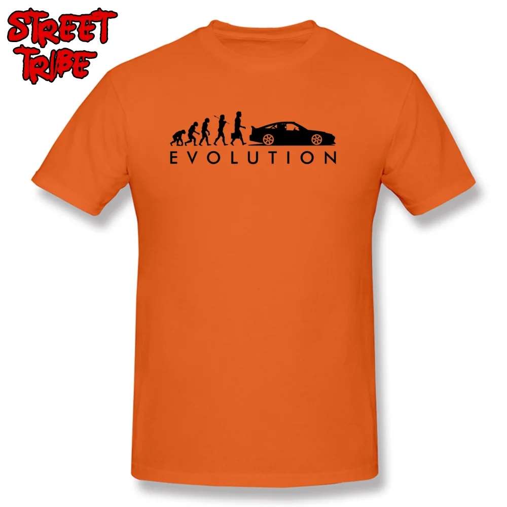 High Quality Evolution of Pilot 5 4256 Casual Short Sleeve T Shirt Fall O Neck Pure Cotton Tees for Men T-Shirt Comics Evolution of Pilot 5 4256 orange
