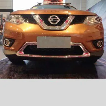 

For Nissan X-Trail 2014-2016 2PCS High Quality ABS Chrome Car Front Grill Grille Cover Time Cover Trim Car Styling Accessories