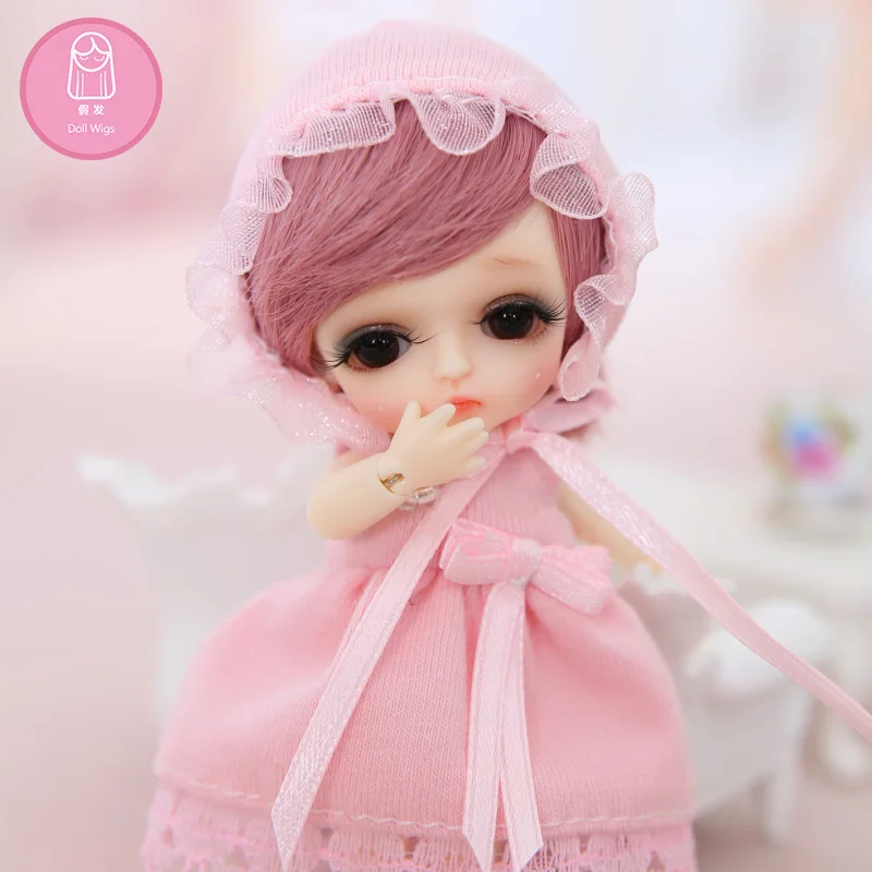 Парик для куклы BJD L12# размер 9 см 1/12 высокая температура парик короткие волосы bjd sd куклы парики в красоты Детские волосы