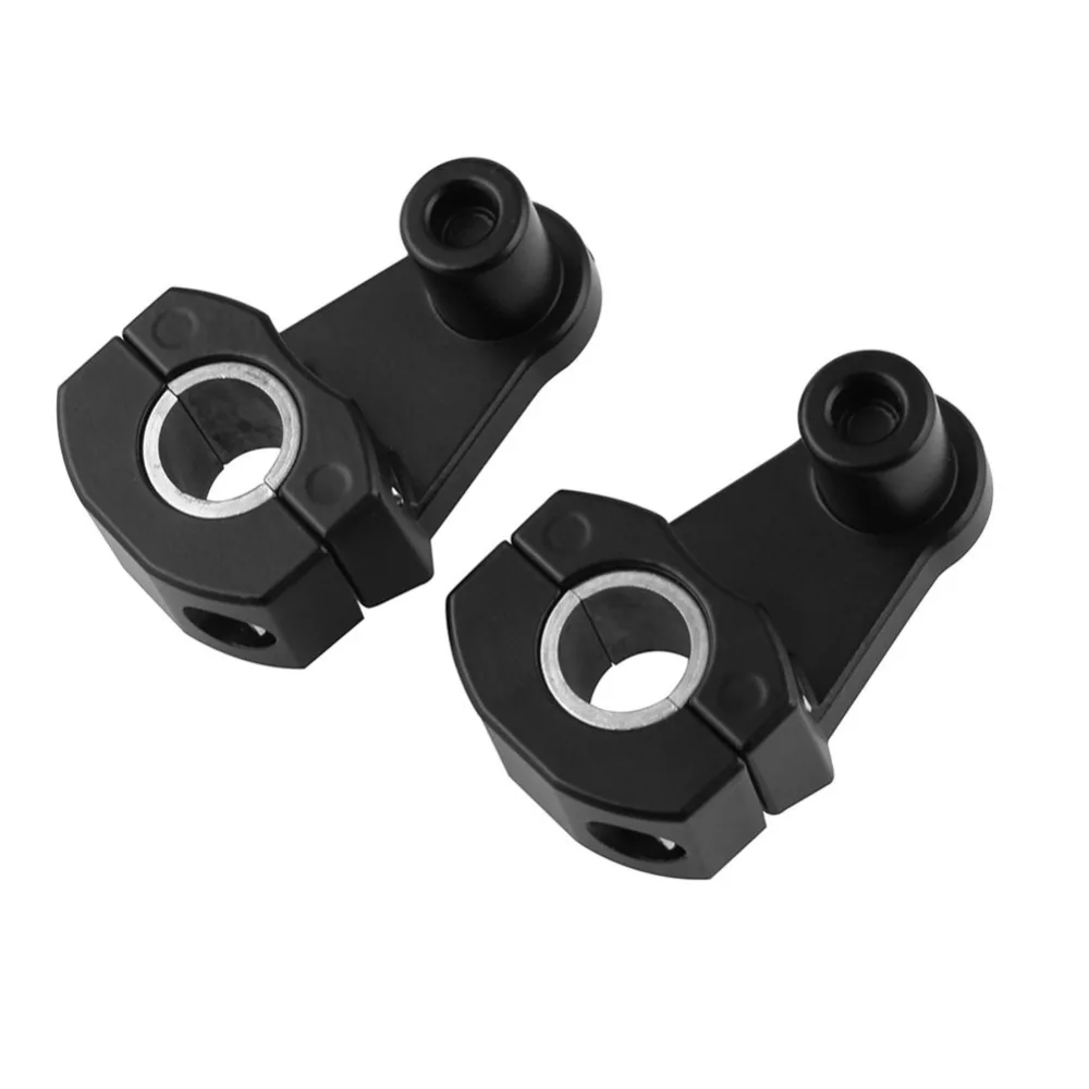 2pcs Black New Motorcycle Handlebar 10mm Mirrors Clamp Mount Brackets