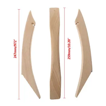 

1 Set Archery Bow Handle Limbs Natural Wood Hardwood Traditional Recurve Bow Compound DIY Bow Outdoor Hunting Shooting Accessory