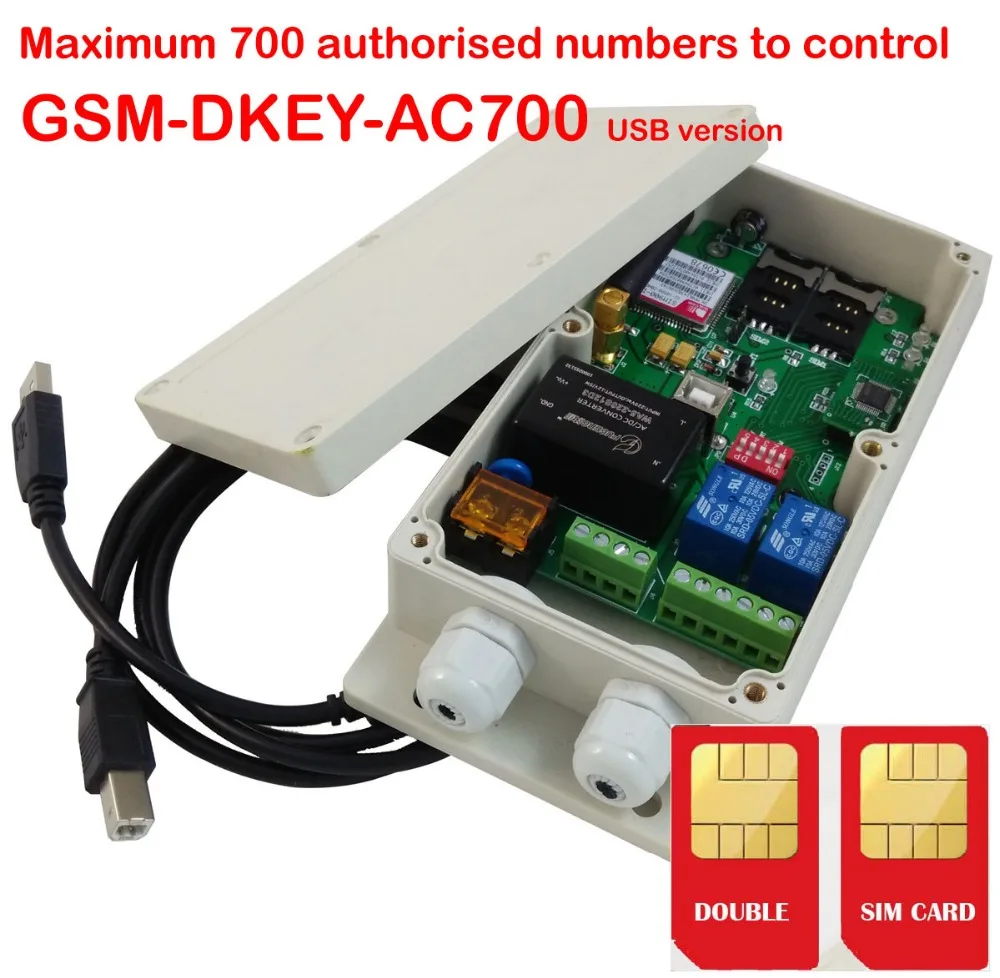 

Double alarm input and Double relay output DUAL SIM card GSM gate opener