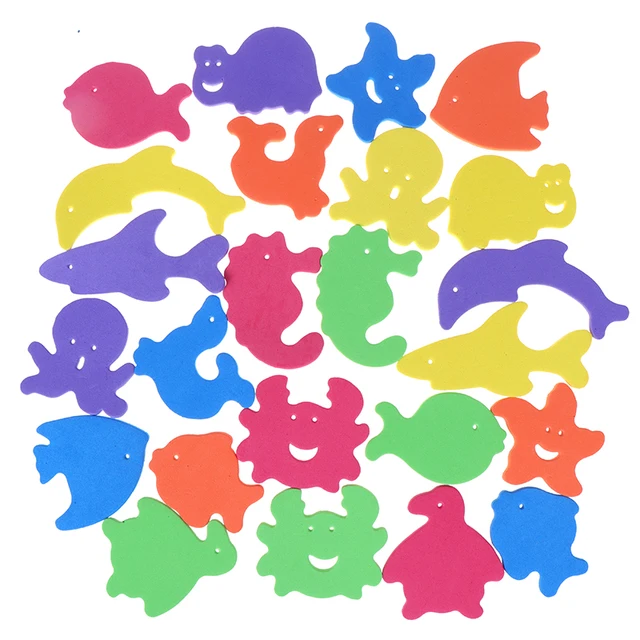 34Pcs Baby Bath Puzzles Foam Floating Toy Soft Kids Float Bathing Toy Infant Early Educational Toys Animal Shape Water Play Toys 1