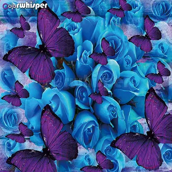 

Diamond Painting Full 5D Square/Round Drill Purple Butterfly Daimond Painting Embroidery Cross Stitch Kit Mosaic Rhinestone D021