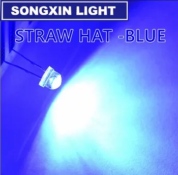 

1000pcs Transparent Blue LED Straw Hat 5mm LED Diode Light Emitting Diode