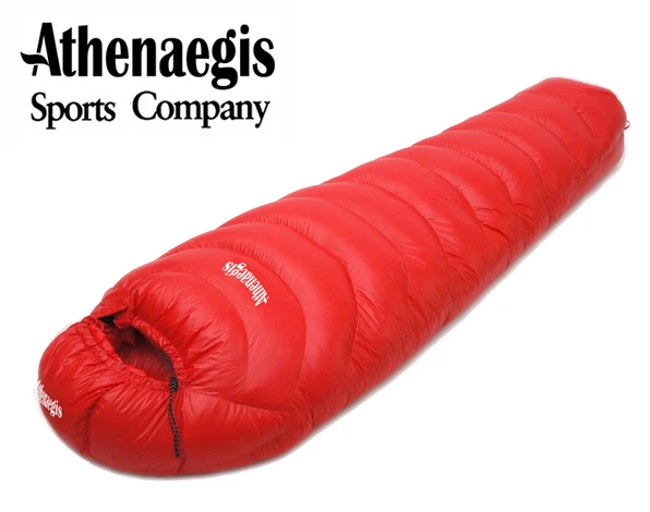 Athenaegis vysoce kvalitní 2800G / 3000G bílý husí plnění nepromokavý komfortní zimní teplý spací pytel