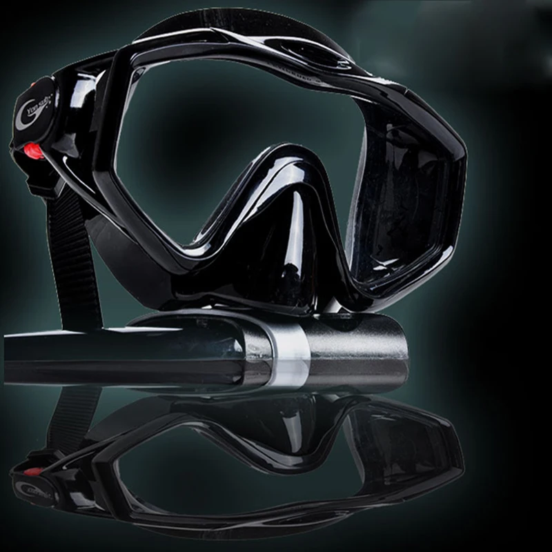 Yon sub силиконовые профессиональные подводное плавание наборы и маски для дайвинга Дайвинг маска + сухой черный трубка для подводной охоты