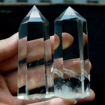 

xd j00694 2pc 100% Natural QUARTZ Clear Single terminated Crystal