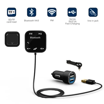 

Bluetooth Car MP3 Player Wireless FM Transmitter Car Kit Hands Free Magnetic Base With Dual USB Car Charger for iPhone Samsung