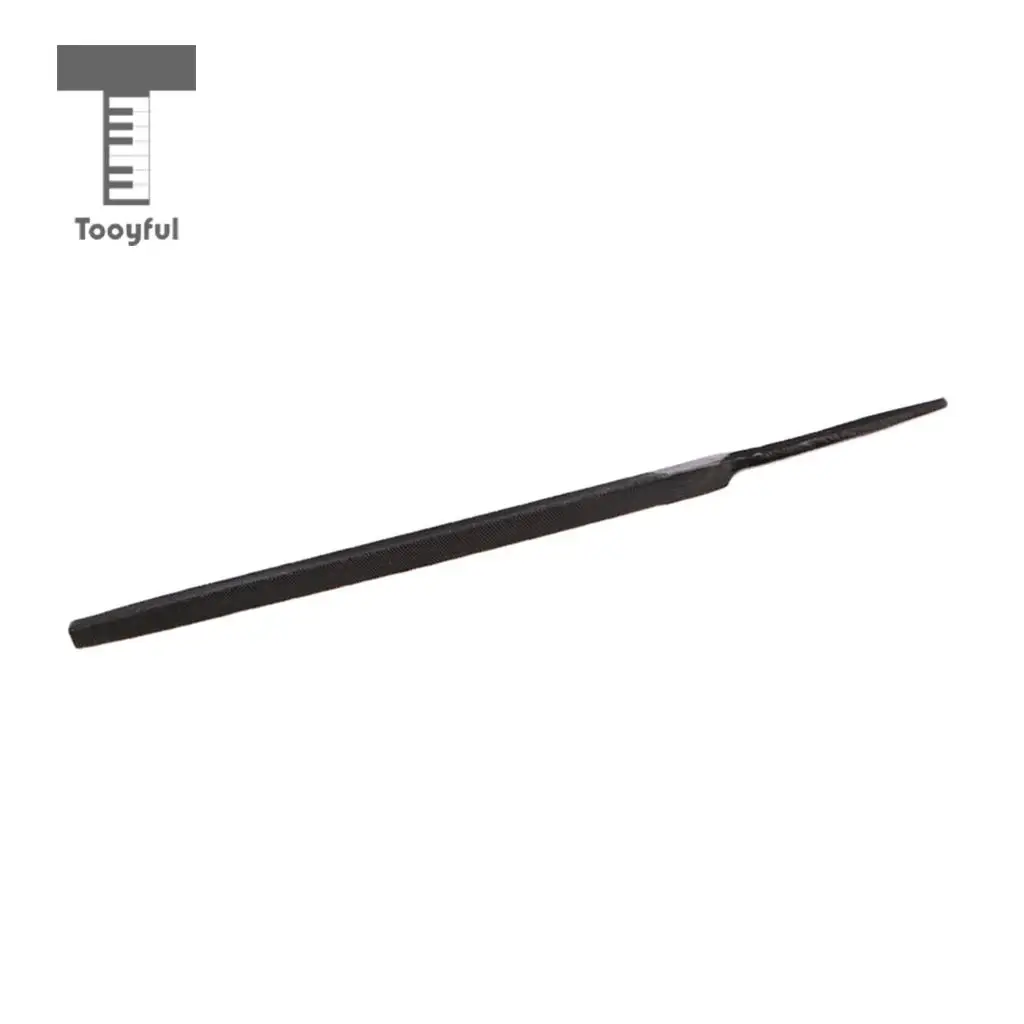 Tooyful Carbon Steel Guitar Fret Crowning File Dressing File with 3 Size Edges Luthier Tool