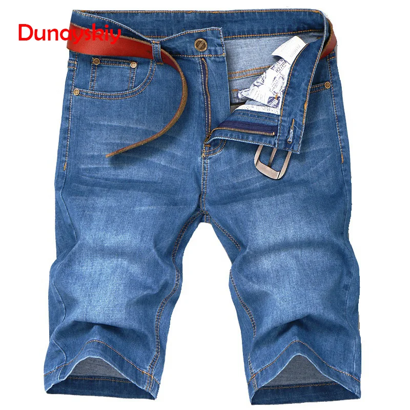 Мужские джинсовые шорты больших размеров летние мужские эластичные тонкие шорты больших размеров плюс размер 46 44 42 40 повседневные шорты на молнии