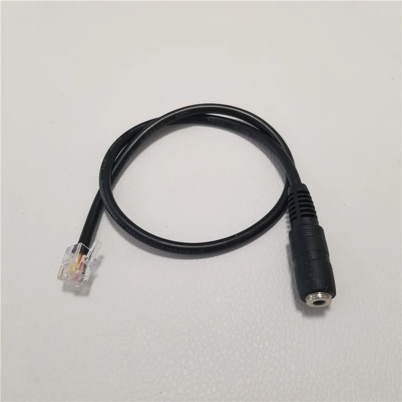 Fixed Wireless Telephone Headset Adapter Cable 3.5 Round Hole Headset